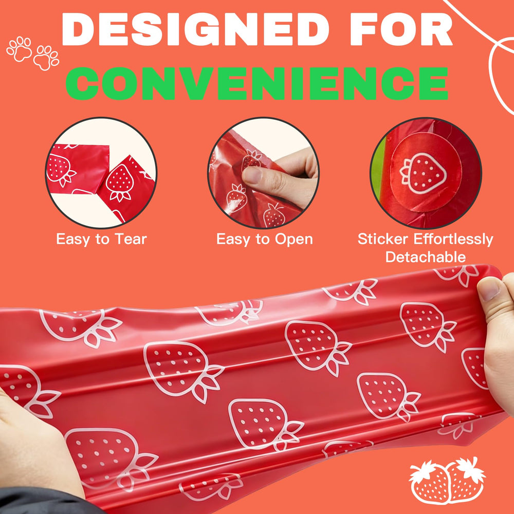 Pet Rhythm sac étiquette parfum fraise pour neutraliser odeurs agréables