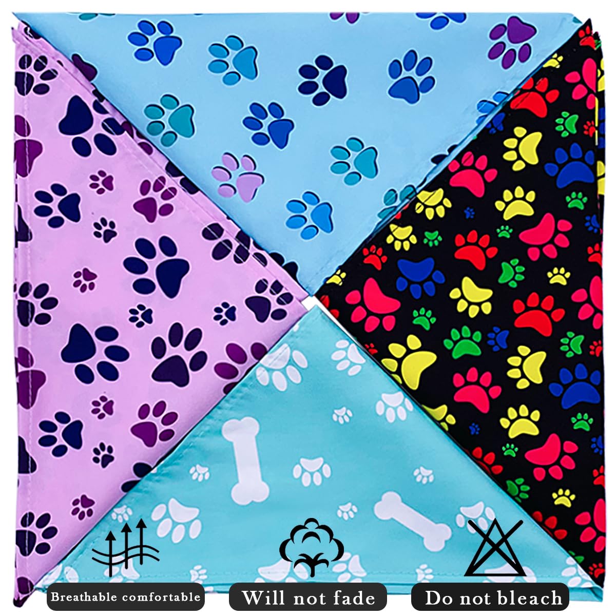 PET SHOW détail motif patte, couleurs vives résistantes