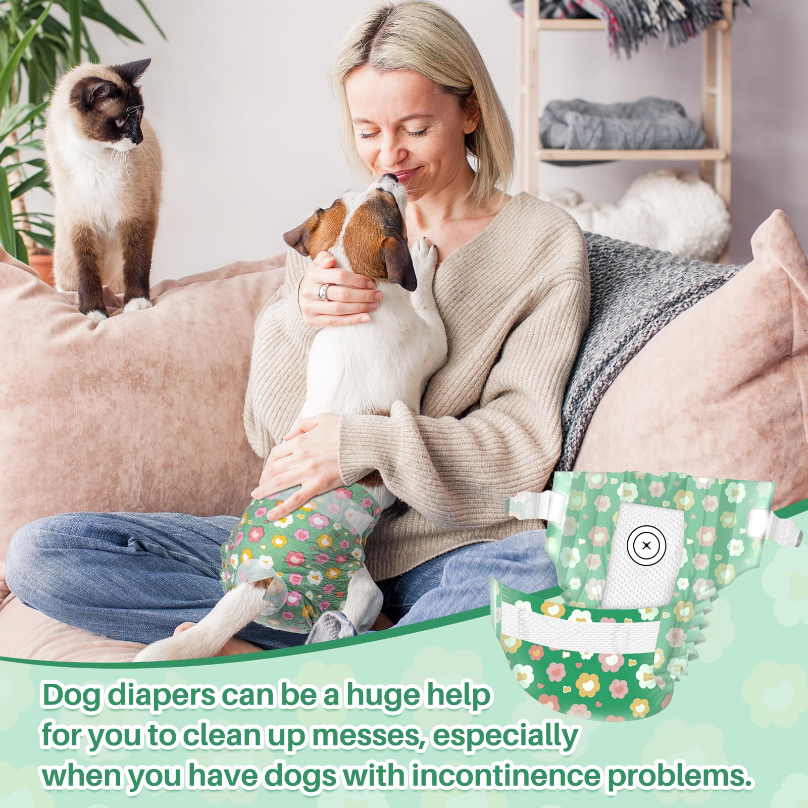 Pet Soft culotte dans un cadre domestique propre illustrant hygiène et praticité pour la maison