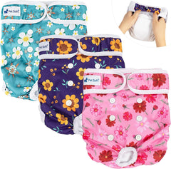 Pet Soft emballage recto montrant lot de 3 motifs fleuris et protection pratique