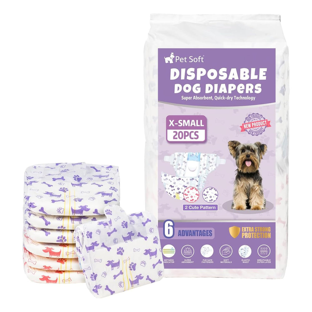 Pet Soft emballage avant montrant 20 couches, protection pratique