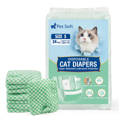 Pet Soft emballage vert montrant 24 couches, pratique pour voyages