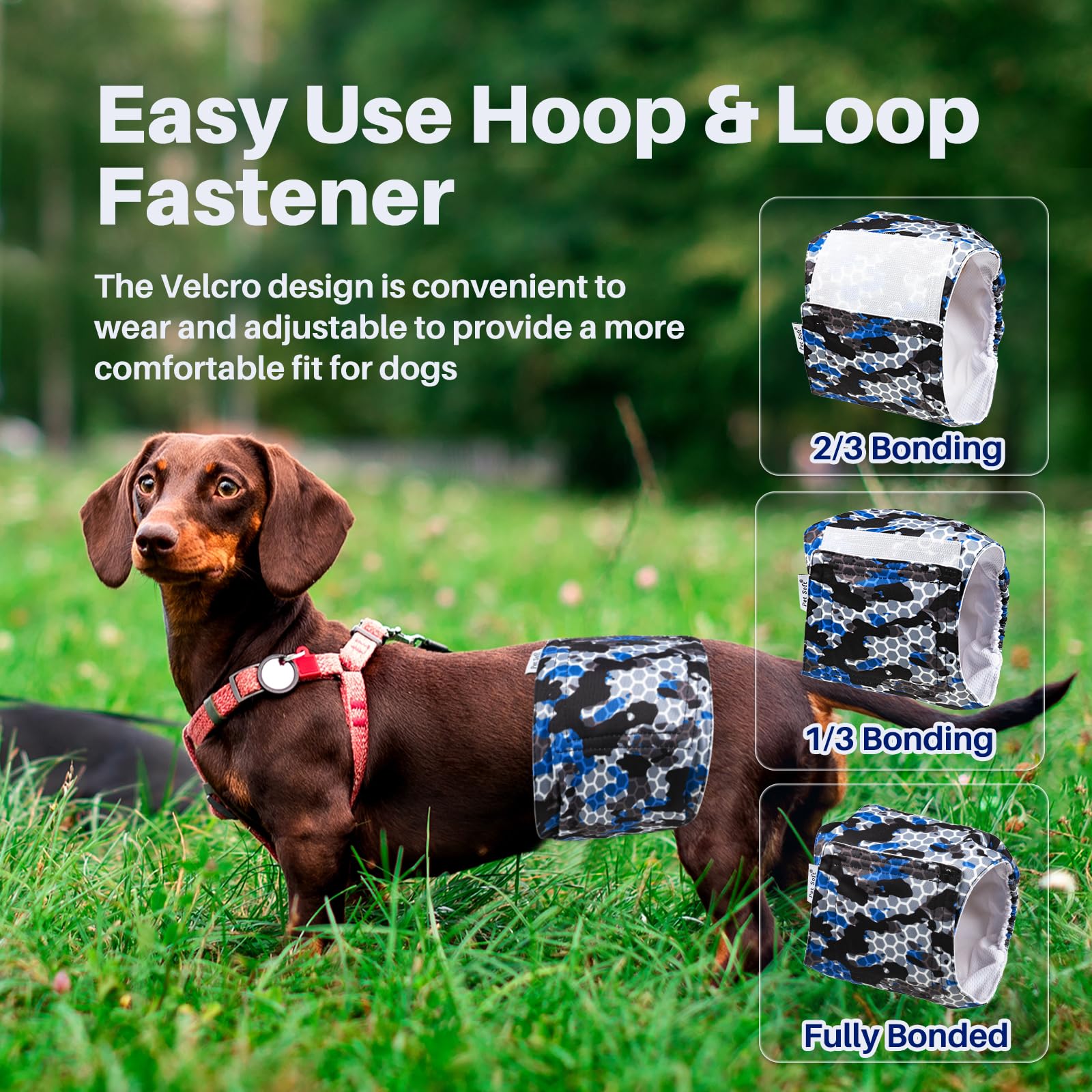 Pet Soft fermeture velcro solide assurant maintien sûr pendant l'activité