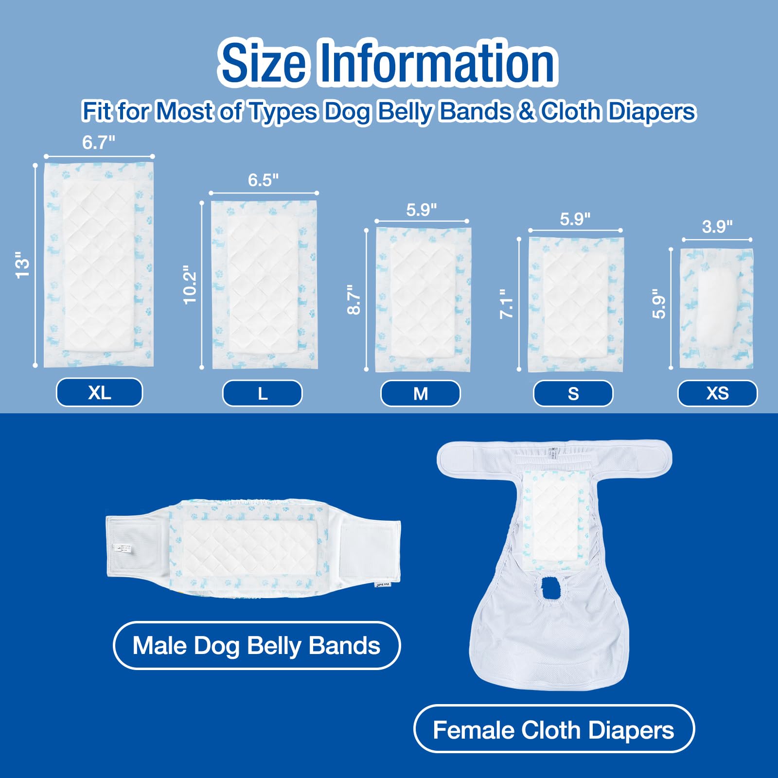 Pet Soft insert placé dans une couche lavable pour prévention fuites