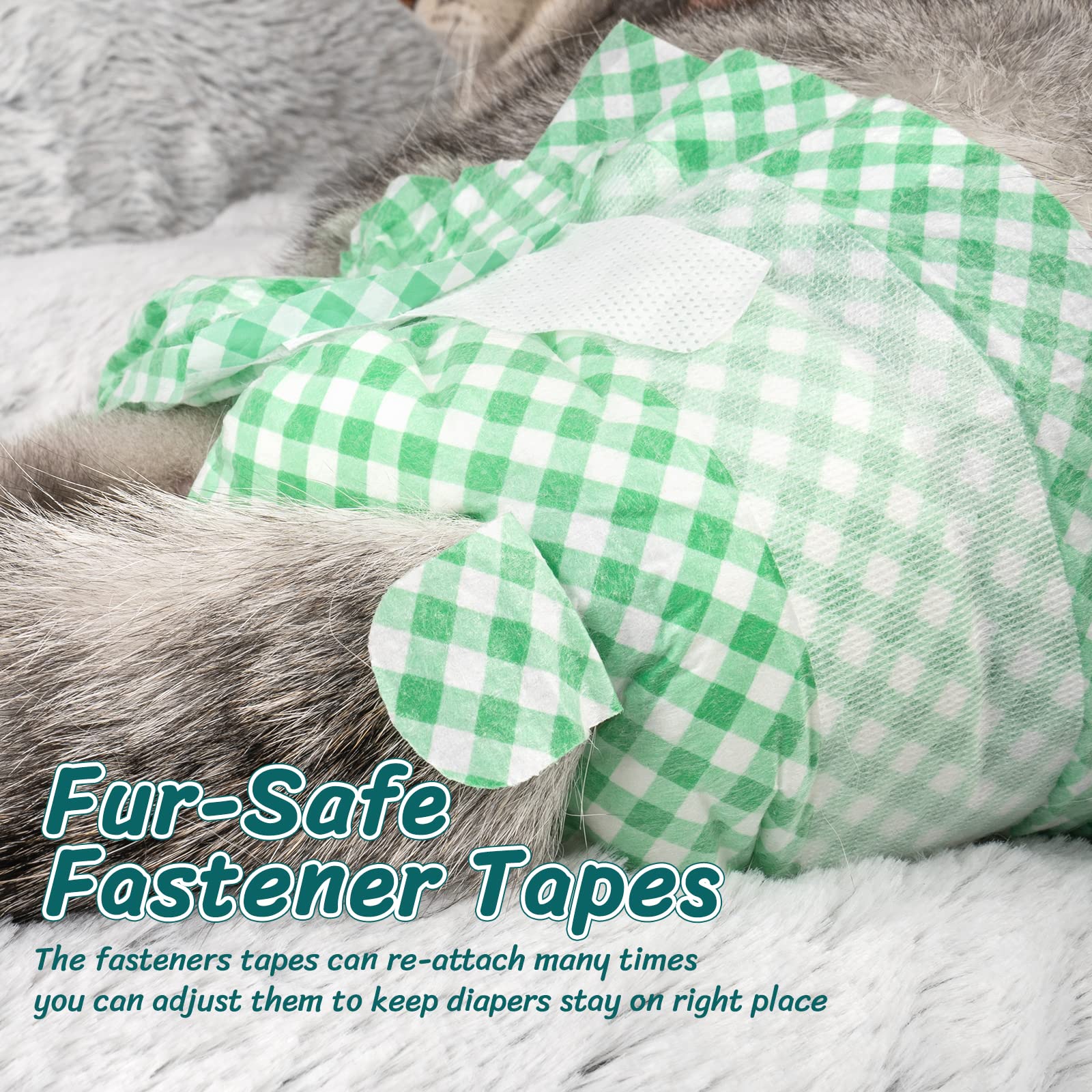 Pet Soft motif à carreaux en gros plan, design discret et esthétique