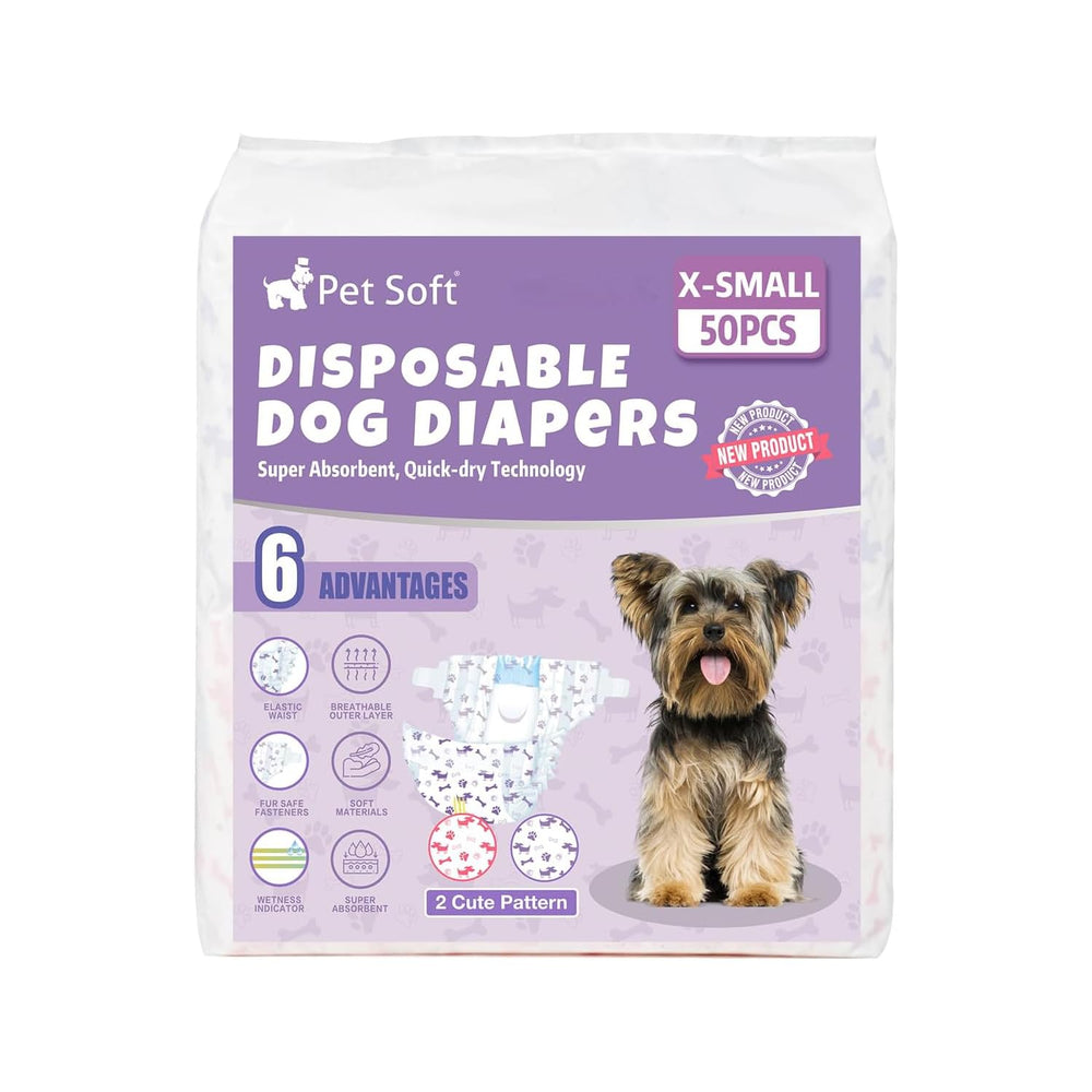 Pet Soft motifs mélangeés sur les couches, esthétique discrète et propre