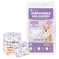 Pet Soft emballage avant montrant le lot de 20 et bénéfice pratique