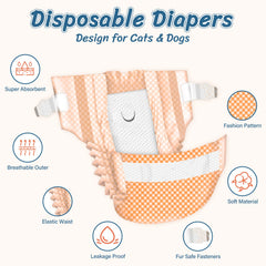 Pet Soft détail du motif plaid orange avec avantage esthétique discret