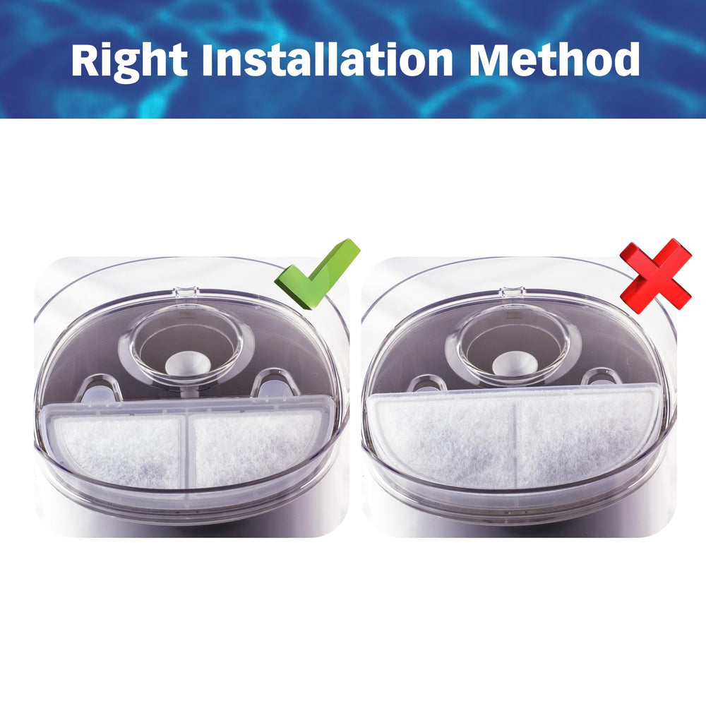 PET STANDARD filtre posé à côté d'un mètre illustrant les dimensions exactes compatibles