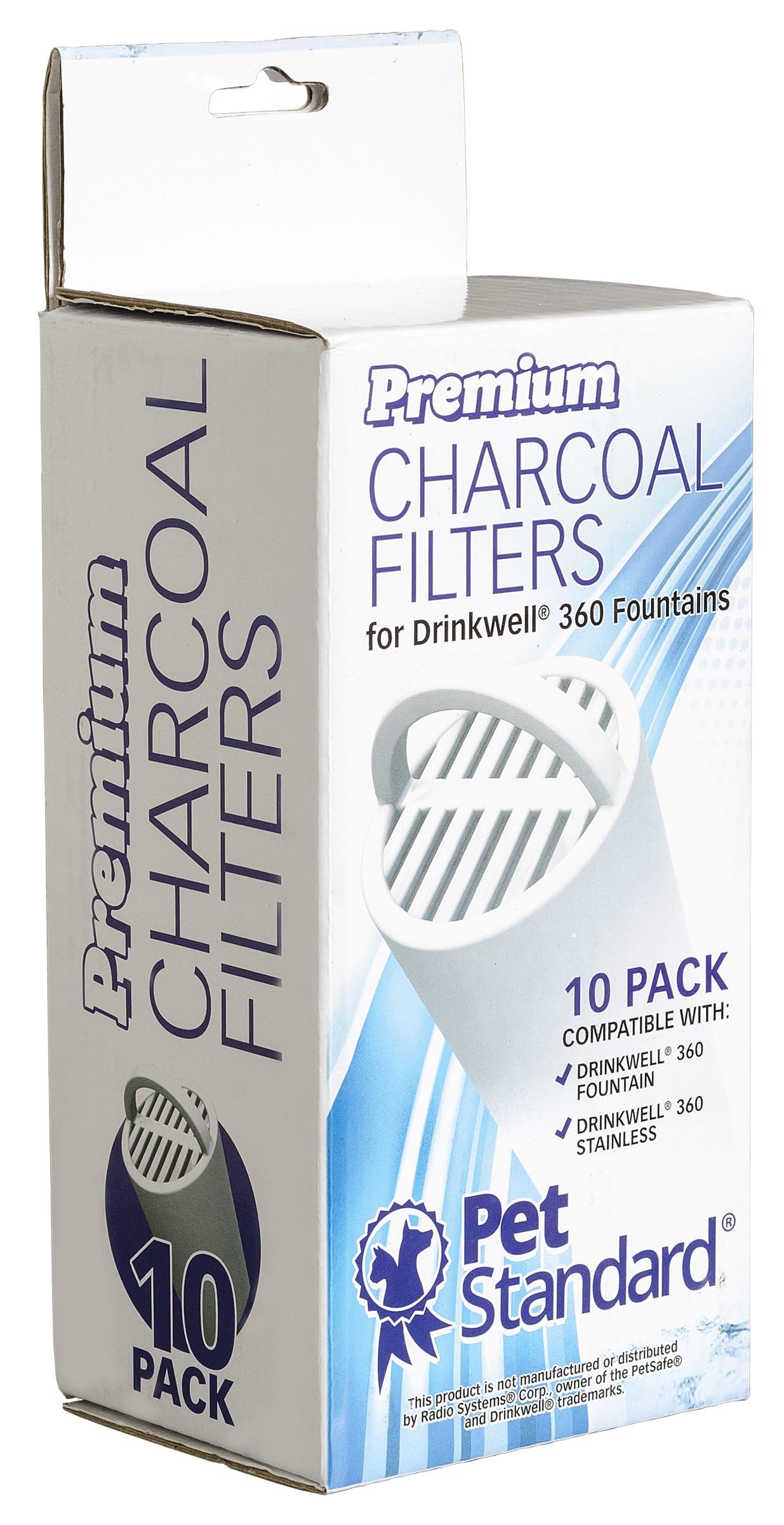 PET STANDARD gros plan des granulés de charbon montrant filtration efficace