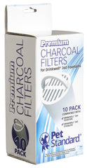 PET STANDARD gros plan des granulés de charbon montrant filtration efficace