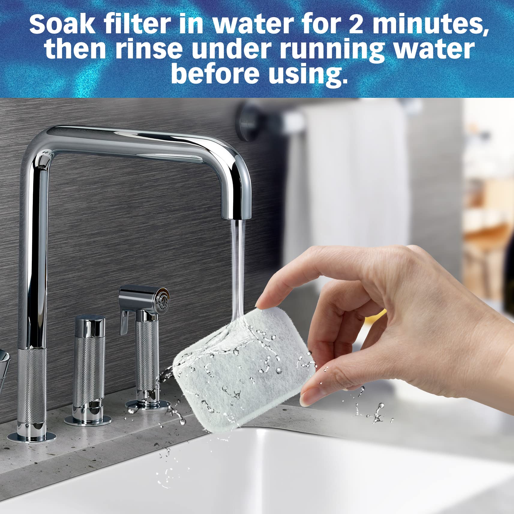 PET STANDARD filtre en situation sur une cuisine moderne, eau plus fraîche pour l'animal