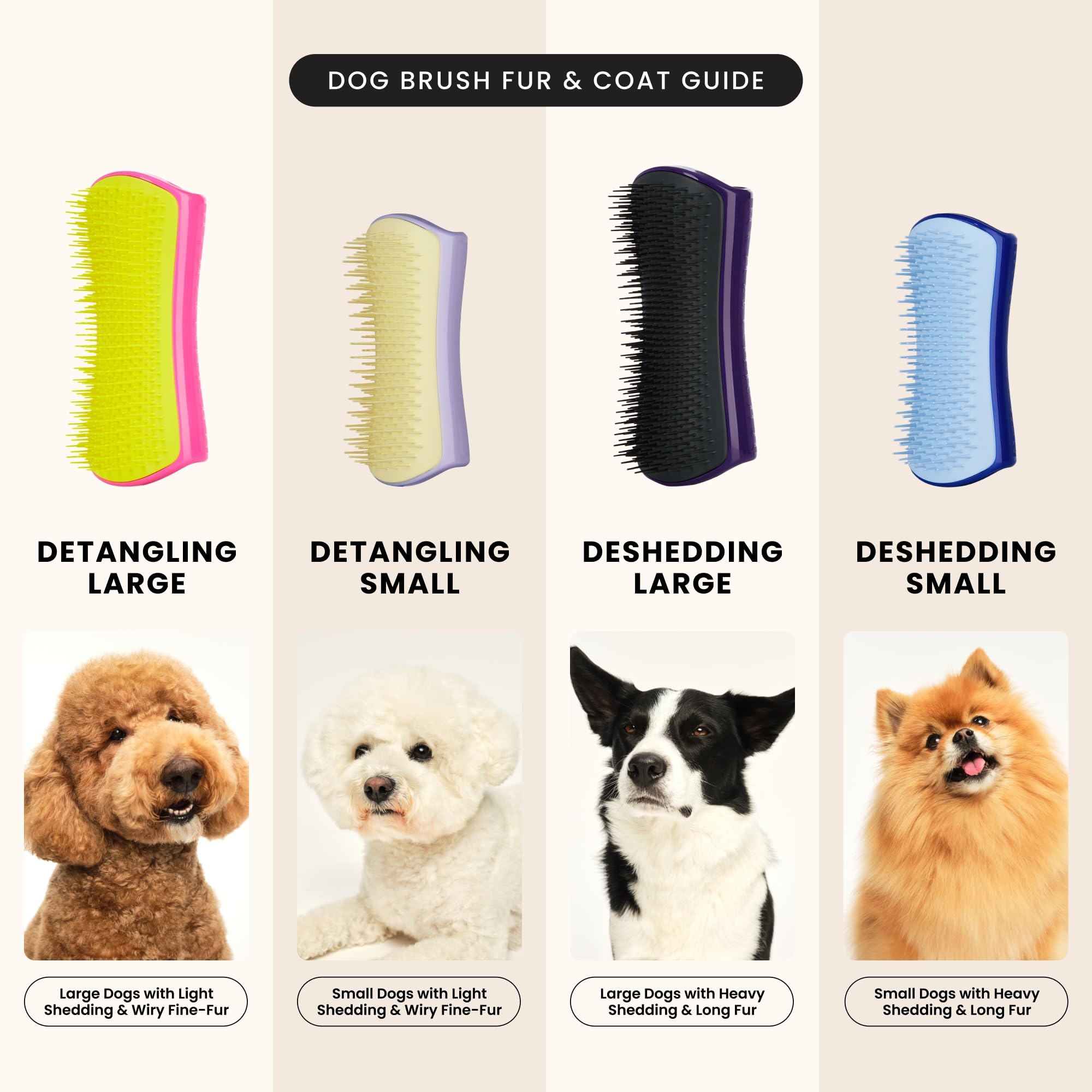 Pet Teezer en situation lifestyle, entretien du pelage pour chien heureux