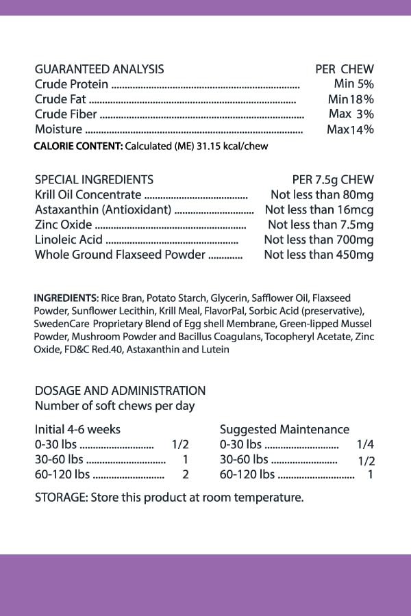 Pet Vitamin Co chew tenu en main pour illustrer la taille et la posologie pratique