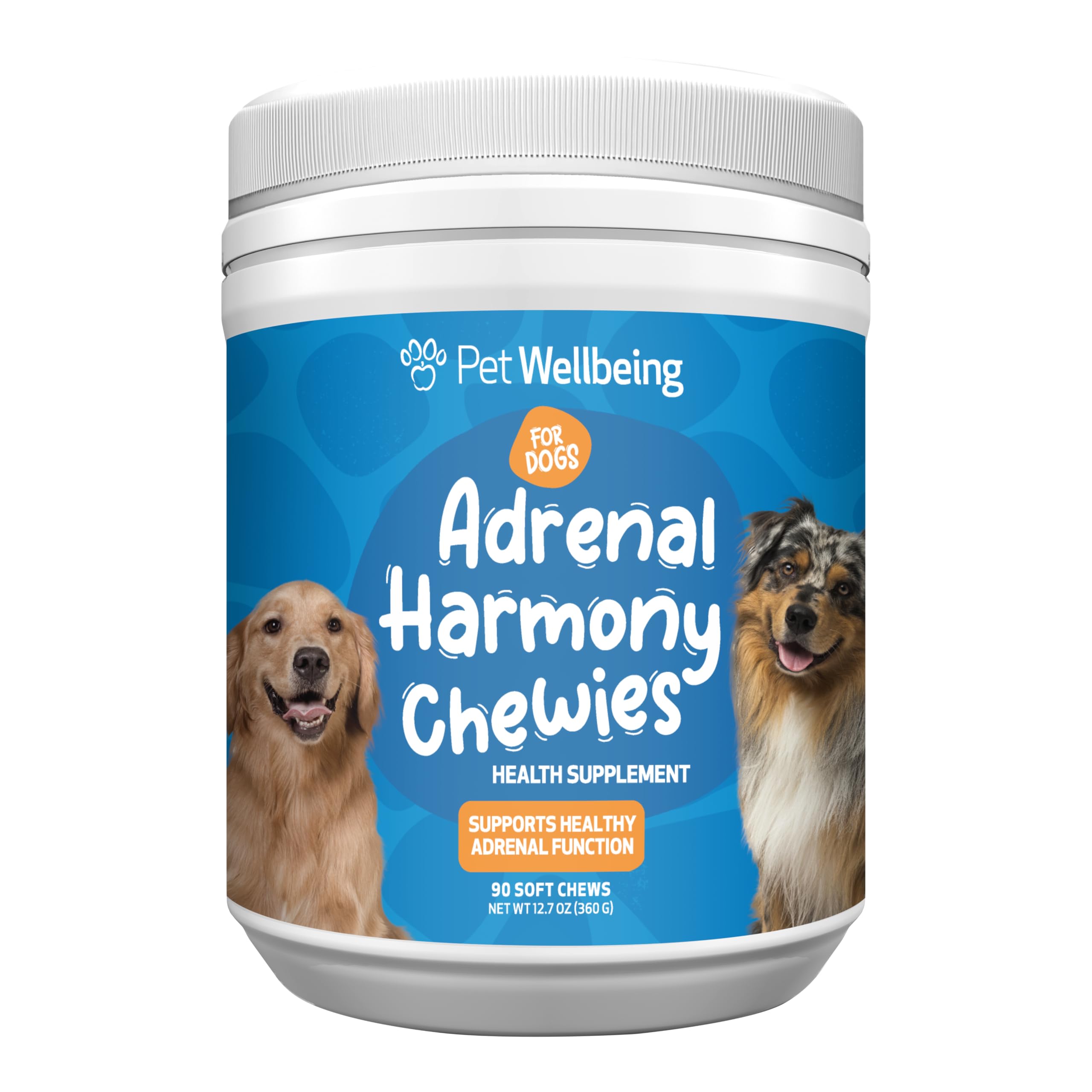 Pet Wellbeing emballage avant montrant le produit et l’usage facile