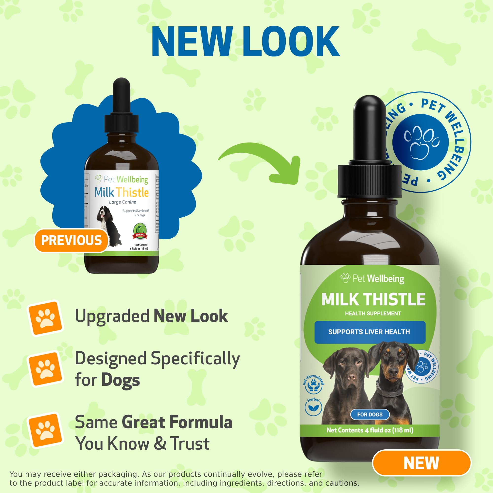 Pet Wellbeing emballage ouvert révélant la pipette et notice claire