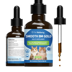 Pet Wellbeing pot devant montrant le format 2 oz et l'usage digestif