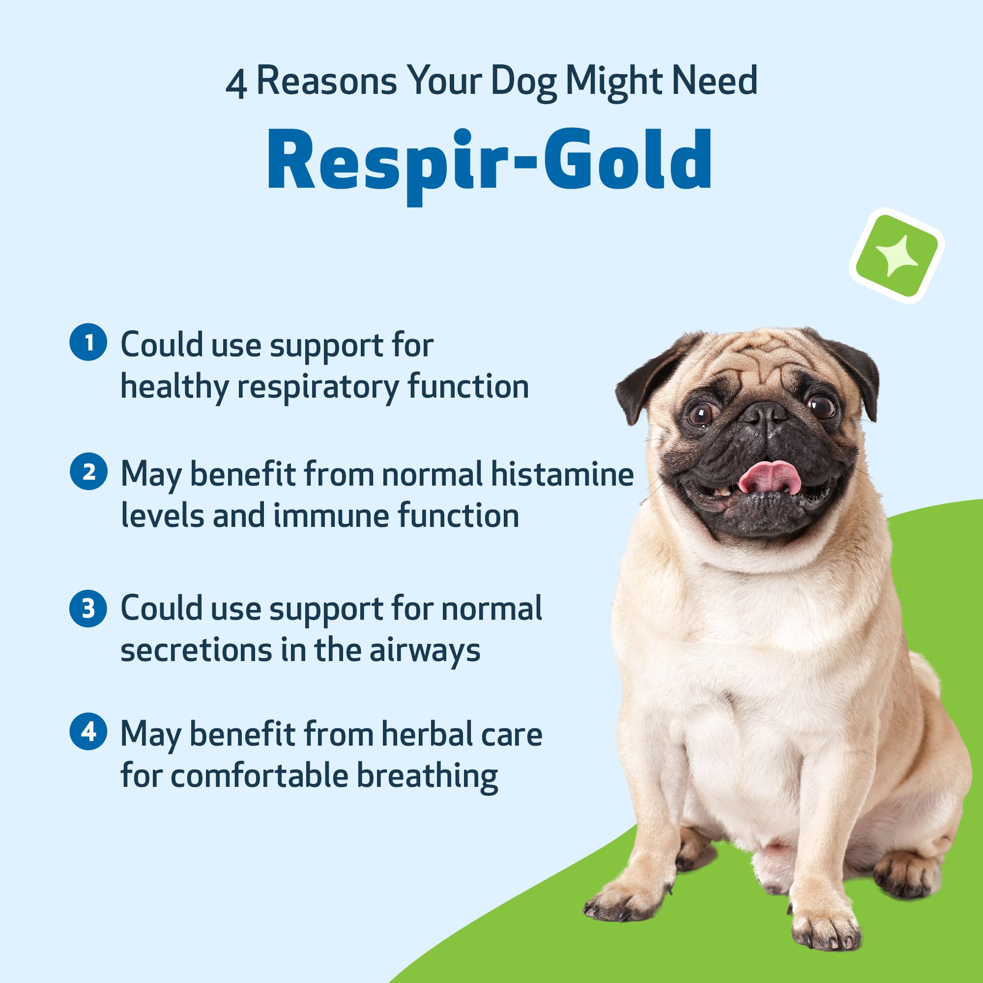 Pet Wellbeing Respir-Gold bouchon et flacon détail pour dosage précis et administration facile