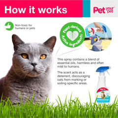 PET YOUR PET bouteille avec étiquette lisible et instructions claires