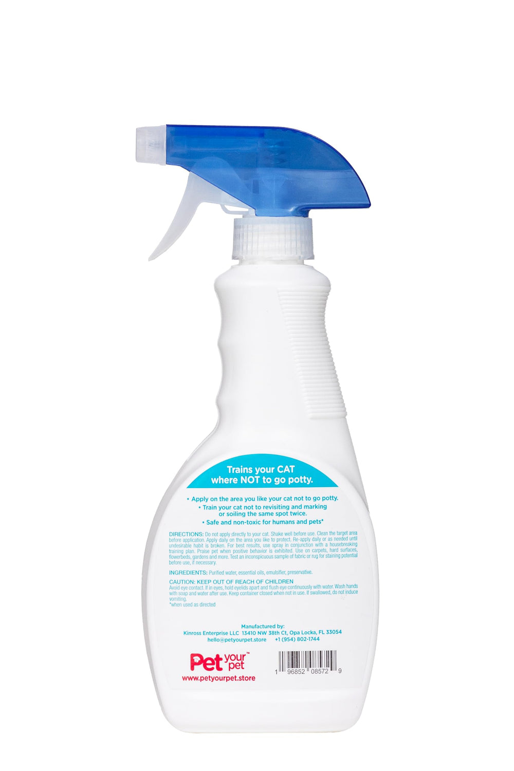 PET YOUR PET flacon 473 ml à l'échelle montrant la taille pratique