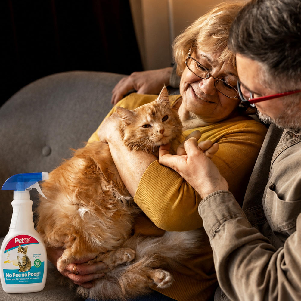 PET YOUR PET spray utilisé sur un lit pour empêcher marquage indésirable