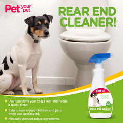 PET YOUR PET application sur chien illustrant nettoyage facile et apaisement