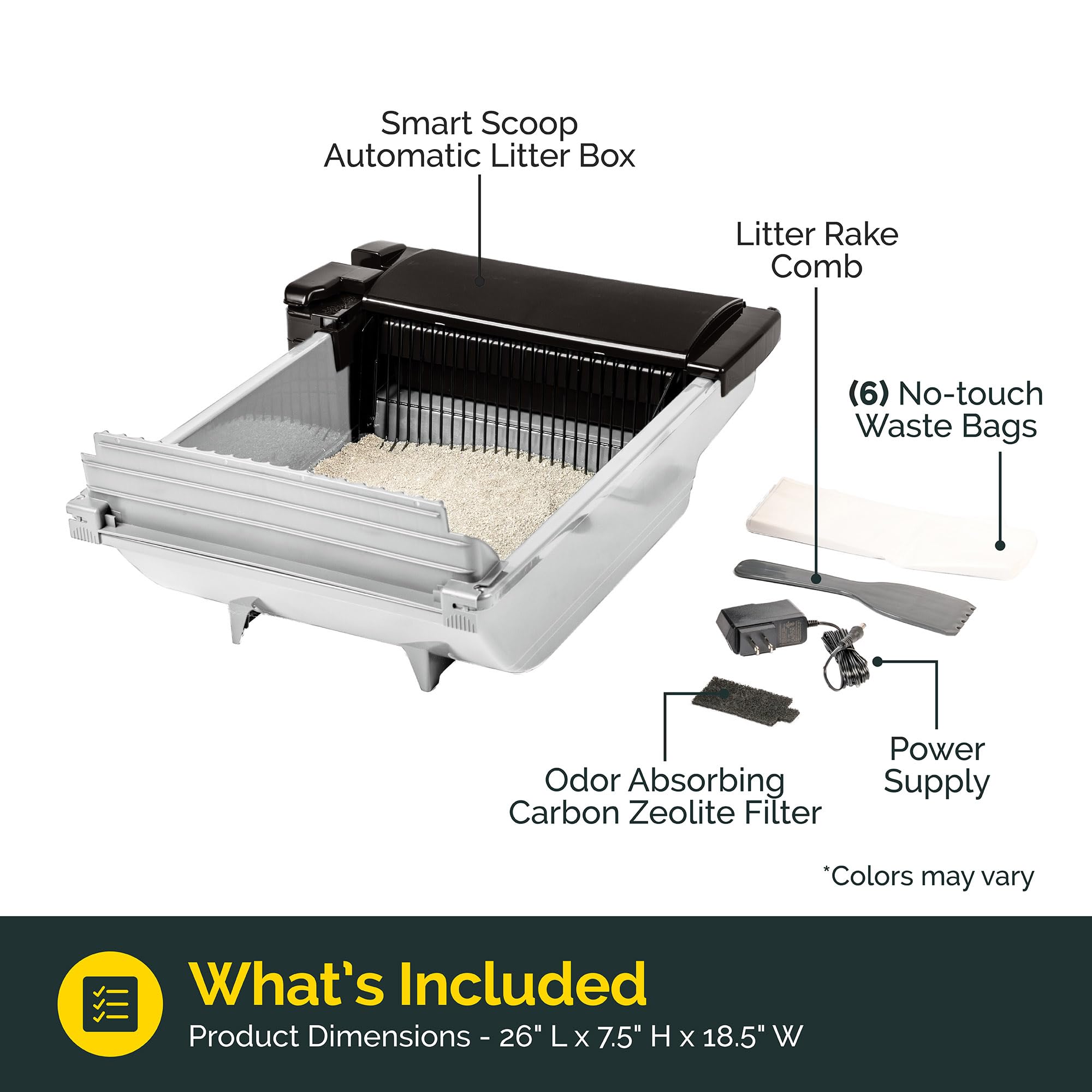 Pet Zone Smart Scoop paroi haute réduisant les projections et garde la maison propre