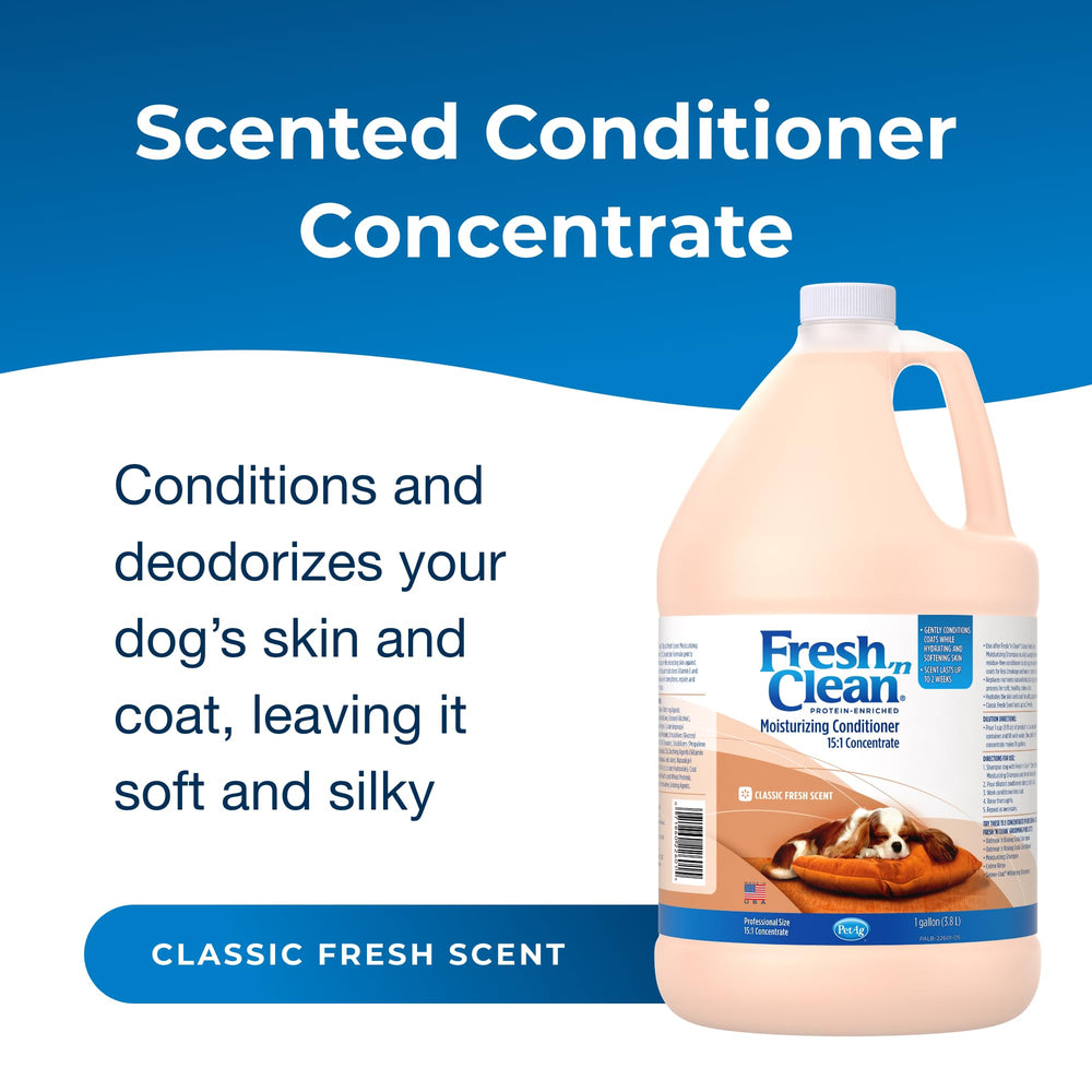 PetAg étiquette produit Classic Fresh en gros plan affichant ingrédients clés et usage pratique