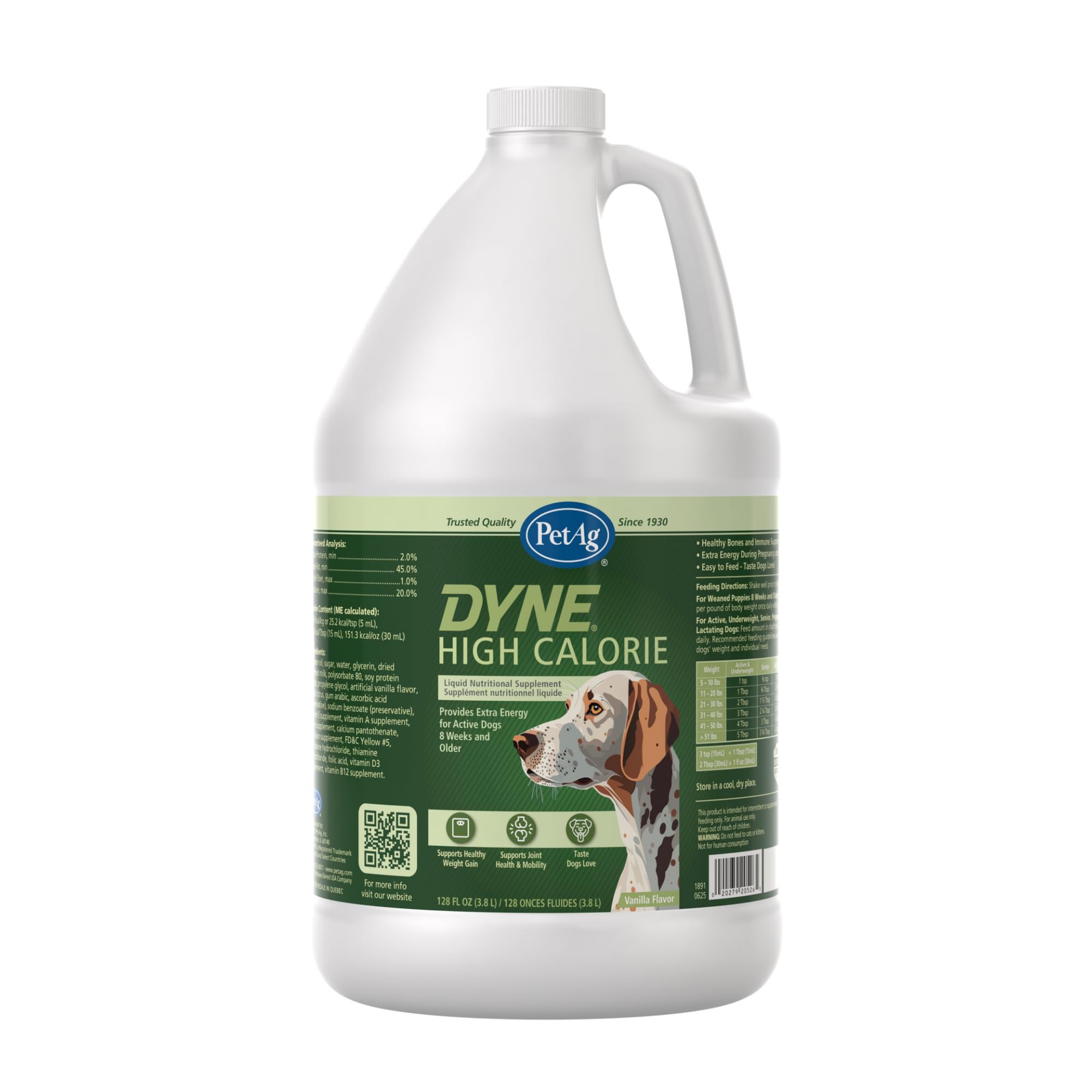 PetAg Dyne gros bidon visible de face montrant le conditionnement pratique