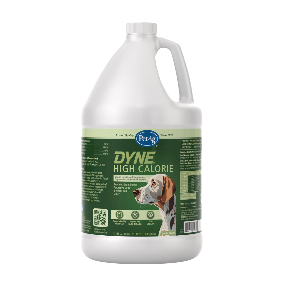 PetAg Dyne gros bidon visible de face montrant le conditionnement pratique