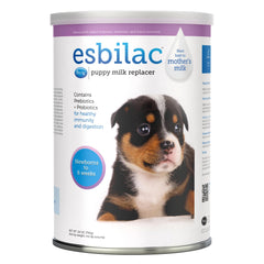 PetAg Esbilac emballage 28 oz montrant label et instructions, rassure sur l'origine