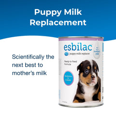 PetAg Esbilac gros plan sur texture liquide facilitant digestion des chiots