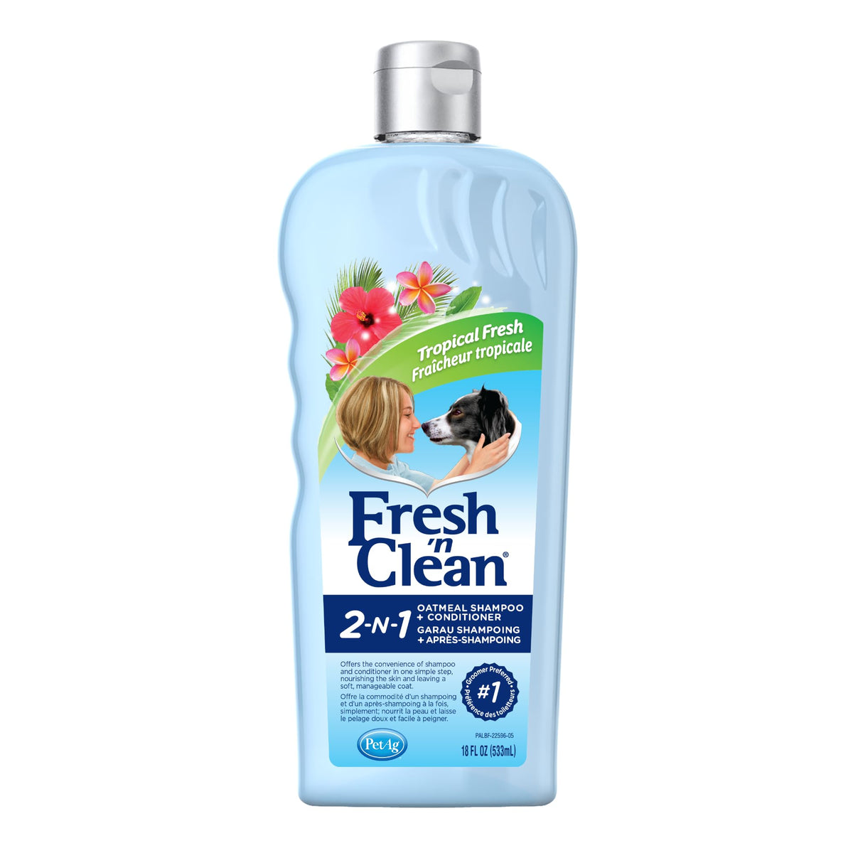 PetAg Fresh'n Clean flacon avant montrant l'emballage et l'usage pratique