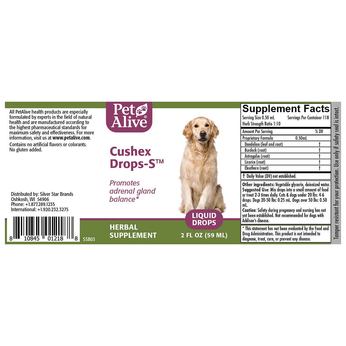 Mise en scène PetAlive Cushex Drops‑S dans coin bien‑être pour routine quotidienne