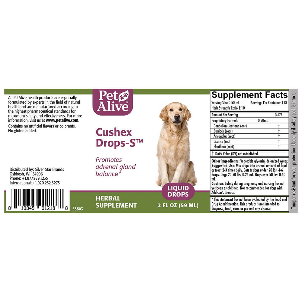 Mise en scène PetAlive Cushex Drops‑S dans coin bien‑être pour routine quotidienne