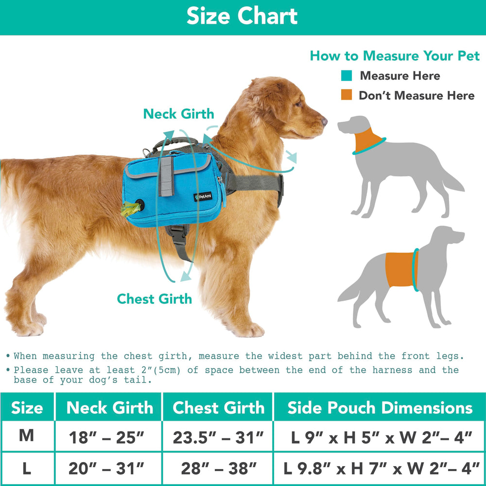 PetAmi chien en randonnée portant le sac, optimise autonomie et rangement