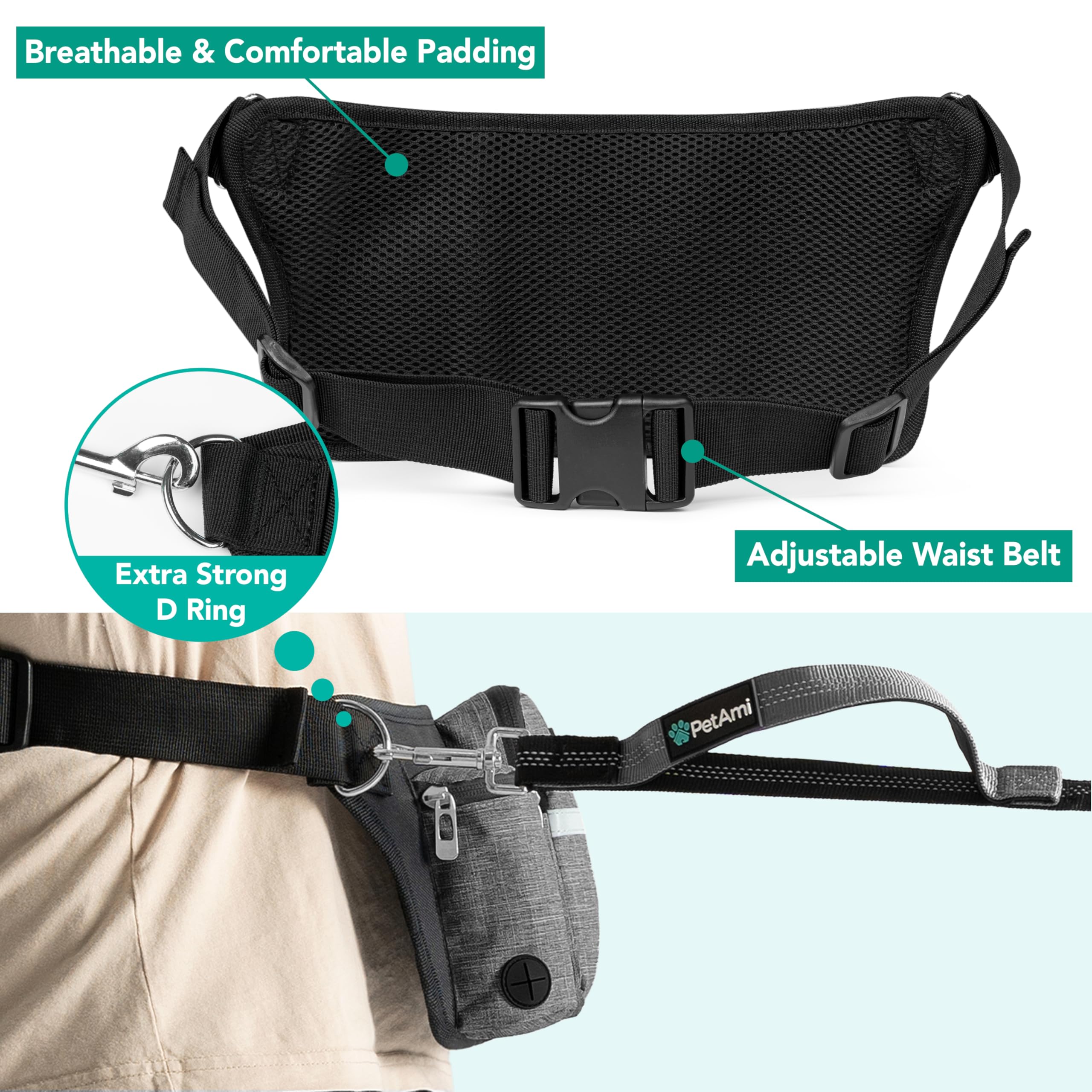 PetAmi distributeur de sacs et trim réfléchissant pour visibilité