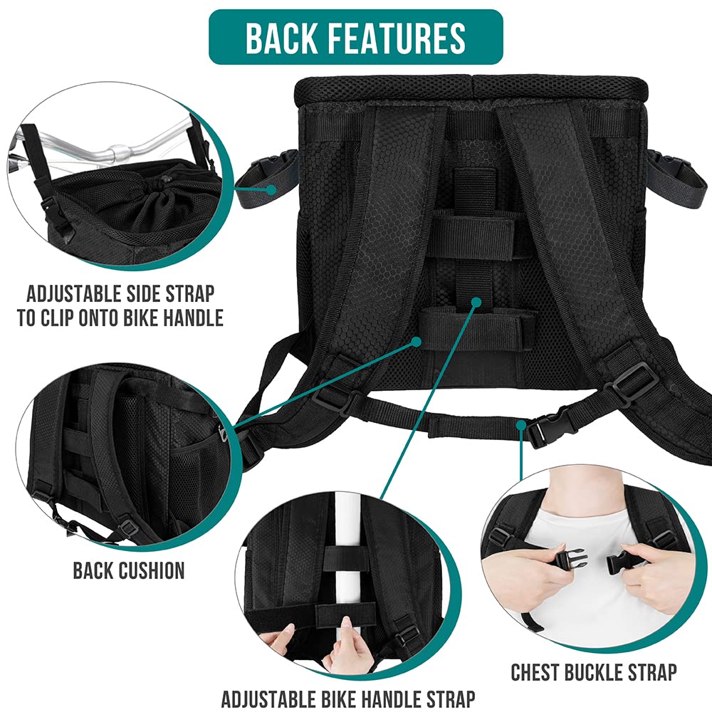 PetAmi sangles de fixation au guidon garantissant attache stable