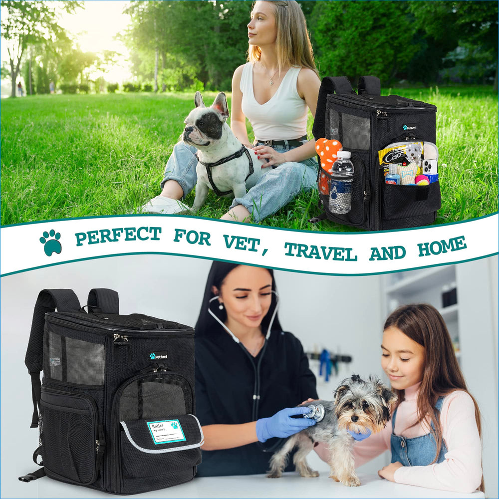 PetAmi poche frontale et bol pliable pour pauses pratiques