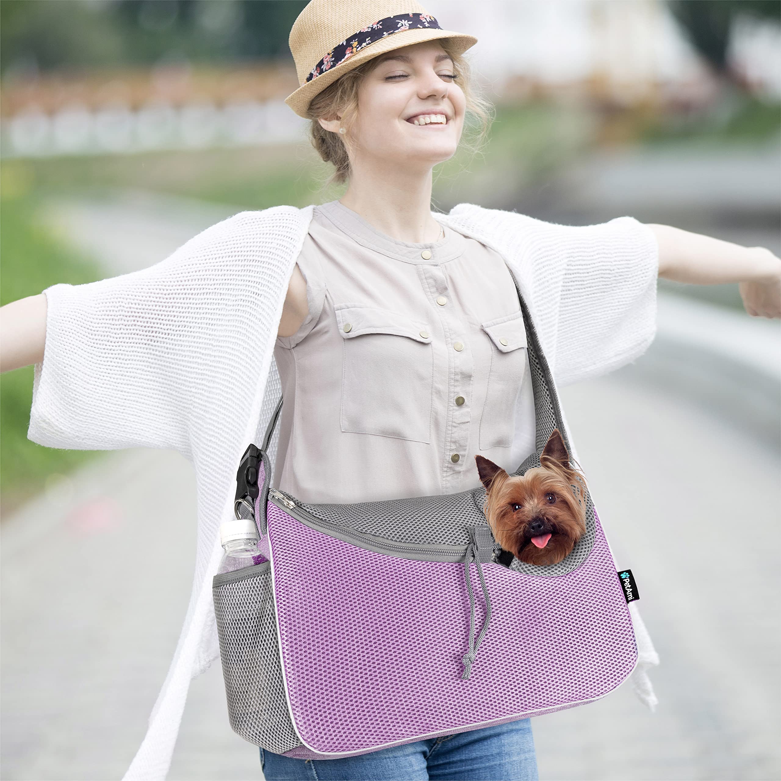 PetAmi vue des poches et distributeur de sacs pour organisation pratique