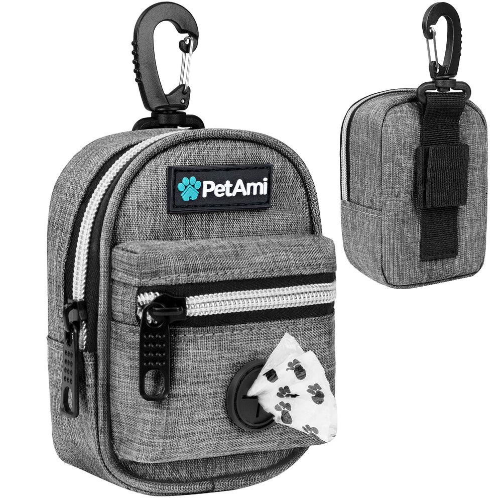 PetAmi porte-sacs devant montrant fixation robuste et organisation