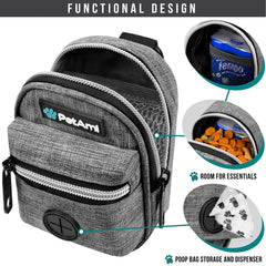 PetAmi porte-sacs attaché à une laisse pour promenades mains libres
