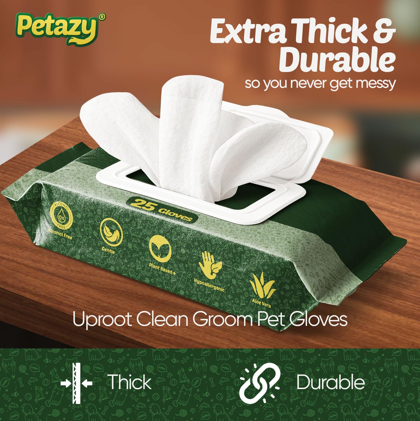 Petazy ingrédients affichés aloe vera et huile de coco, hydrate le pelage