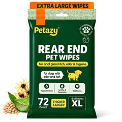 Petazy emballage avant montrant 72 lingettes, conservation de l'humidité