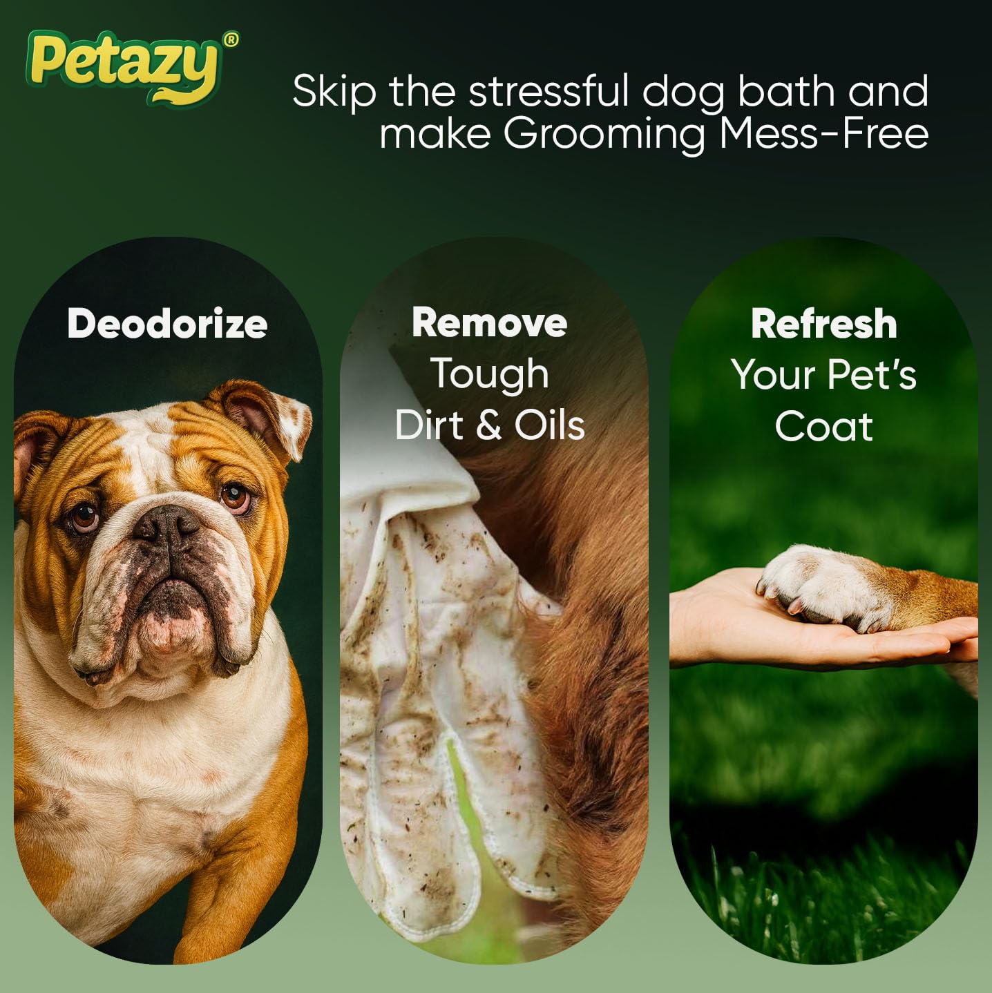 Petazy nettoyage de patte de chien, élimine saleté sans bain ni eau