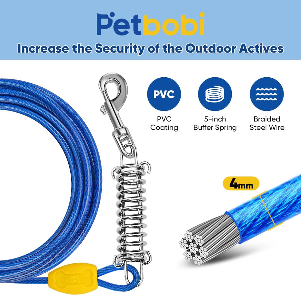 Gros plan du câble Petbobi gainé PVC montrant résistance et protection anti‑rouille