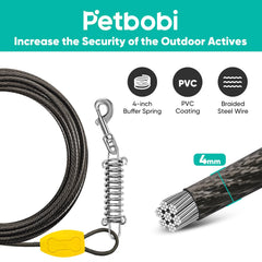Petbobi piquet spirale gros plan pour fixation solide dans le sol