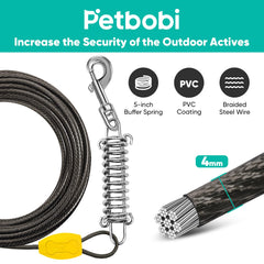 Petbobi tuteur hélicoïdal fixé au sol offrant ancrage stable et sécurité