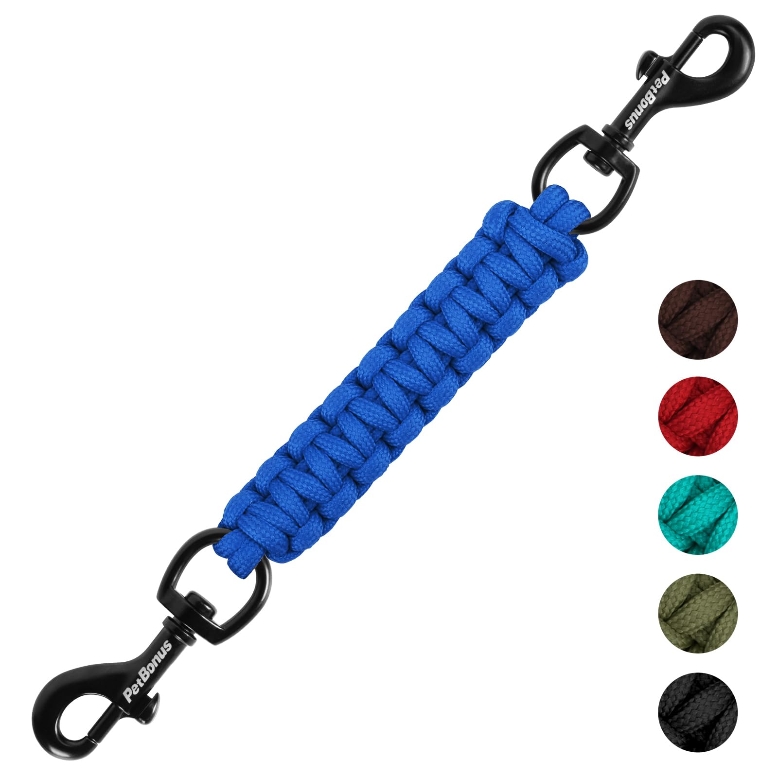 PetBonus vue avant du clip relié collier et harnais, sécurité renforcée