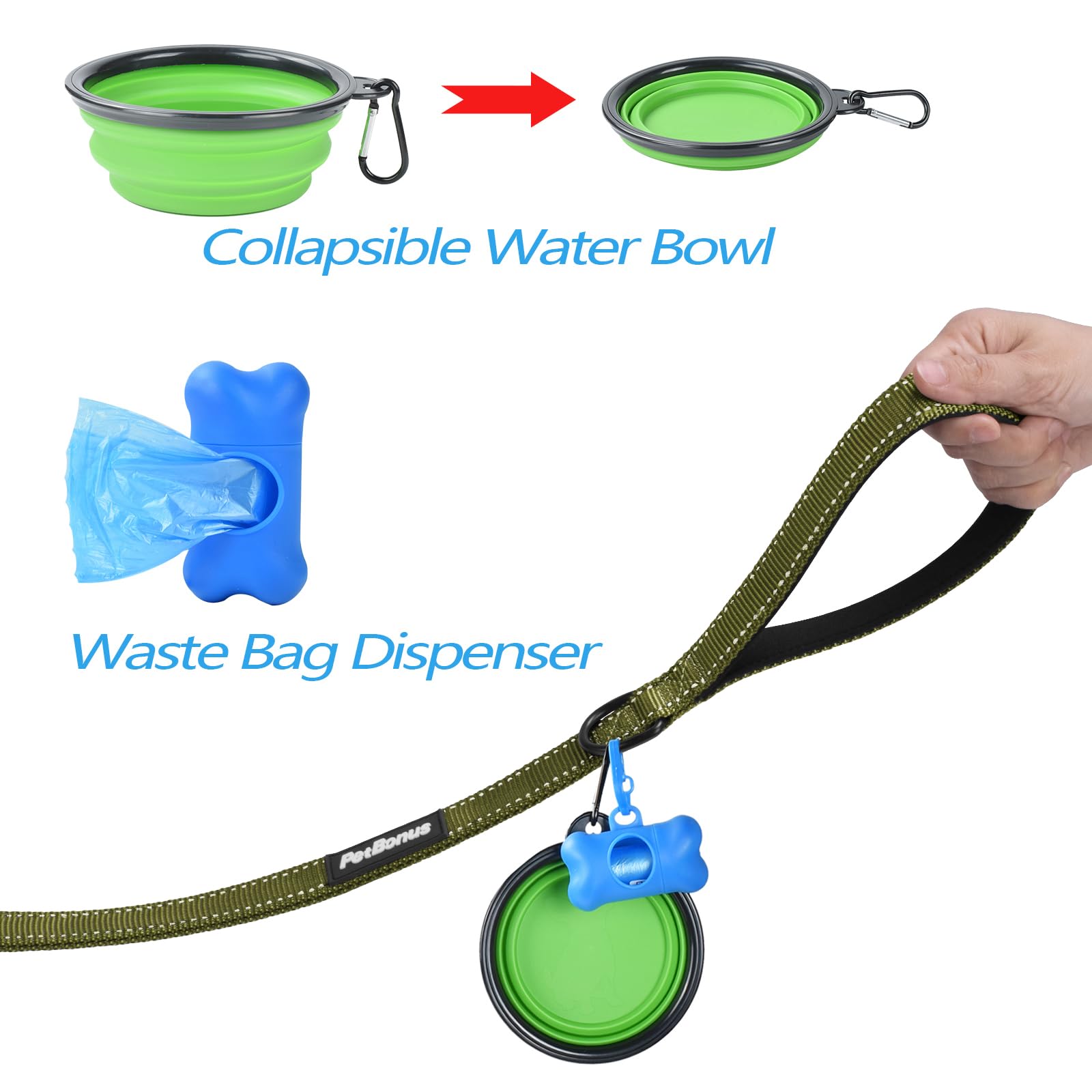 PetBonus accessoires bol pliable et distributeur de sacs pratiques